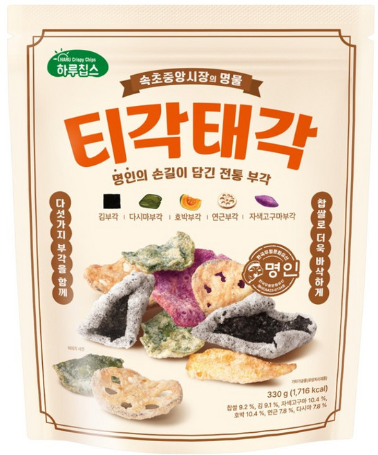 하루칩스 티각태각 부각, 330g, 1개