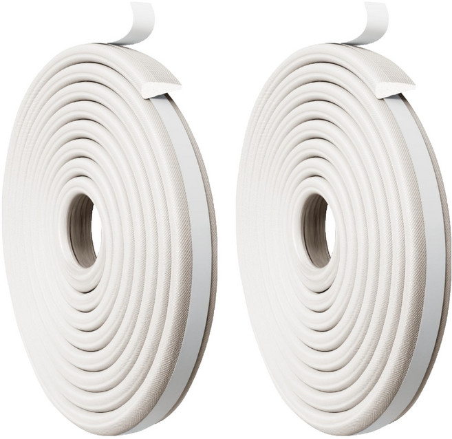 스코라 문틈새 바람막이 문풍지 폼 테이프 2.4cm x 3m 화이트, 2개