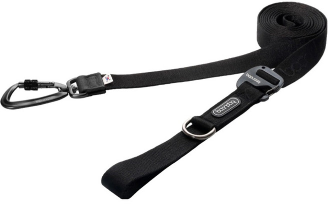 분독 강아지 플레이리쉬 롱리드줄 3.2m, 올블랙, 1개