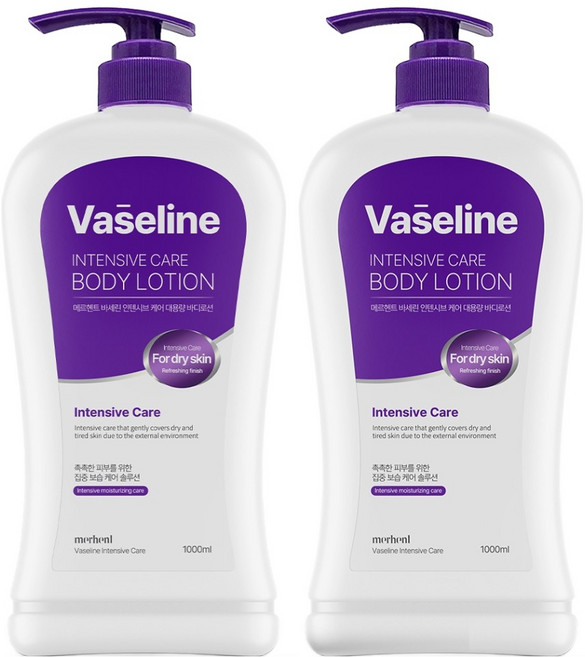 메르헨트 바세린 인센시브 케어 대용량 바디로션, 1L, 2개