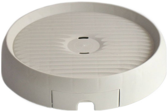 네이처안 숨은바퀴 저수형 트레이 이동식 화분받침대 원형, 아이보리, 1개