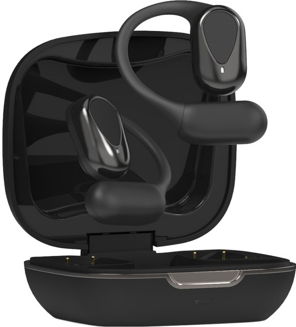 어반어스 귀걸이형 무선 오픈형 고음질 블루투스 이어폰, 블랙, UB-BOE1300