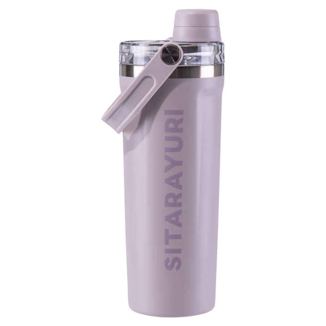 SITARAYURI 便攜磁吸保溫杯 ZF-087, 灰紫色, 1個, 800ml