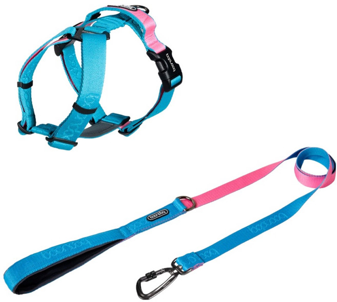 분독 플레이리쉬 롱리드줄 320cm + 플레이 하네스 세트, 아쿠아핑크, 1세트