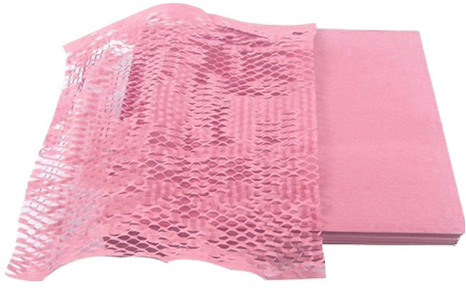 언더보스 벌집 크라프트 포장용 종이 완충재 핑크 10p, 1개