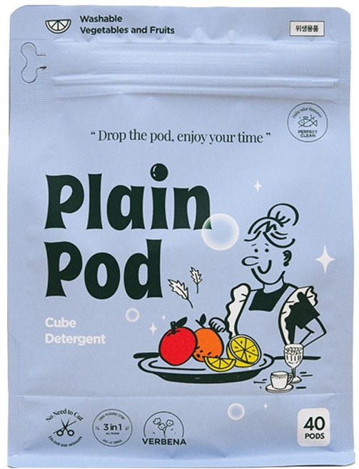 플레인팟 식기세척기 큐브 세제 40p, 400g, 1개