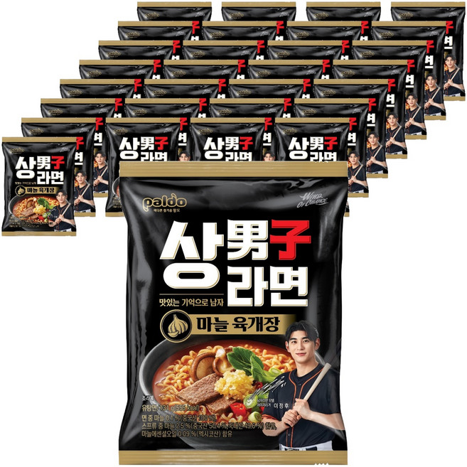 paldo 八道 真男人 大蒜辣牛肉湯 131g, 32個