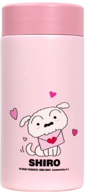 MTuTU 萌兔兔 蠟筆小新 316口袋小巧保溫瓶, 粉色, 1個, 300ml