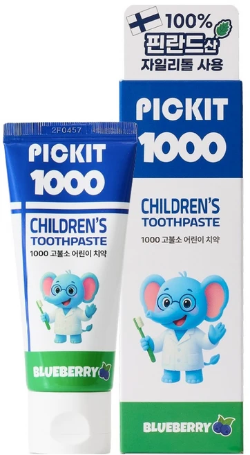 픽킷 1000 고불소 어린이치약 블루베리향, 60g, 1개 - 쿠팡