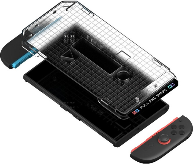 Kenky Joytron 任天堂 Switch 2 鋼化玻璃 9H 螢幕保護貼 埃斯防護套組, 透明, 1套, 單一商品