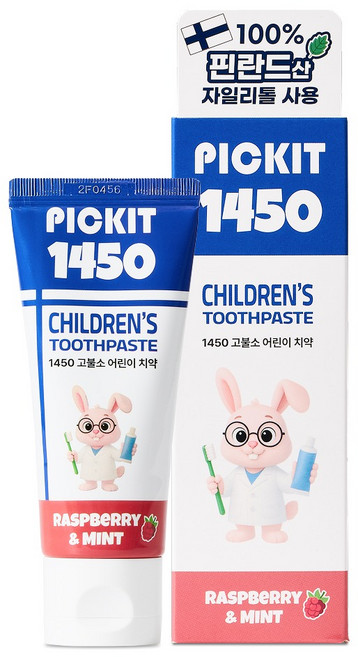 픽킷 1450 고불소 어린이치약 라즈베리 & 민트, 60g, 1개