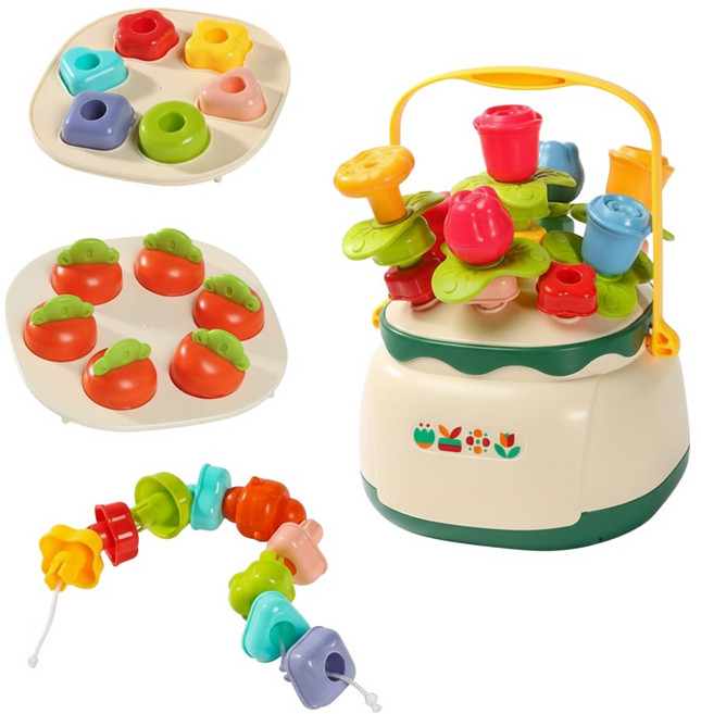 PLAYFUL TOYS 頑玩具 益智花籃塞塞樂, 混和顏色, 1套