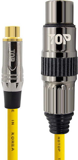 HDtop RCA 母 TO XLR 母 連接線 金屬黃 0.5m, 1個, HT-TP5038