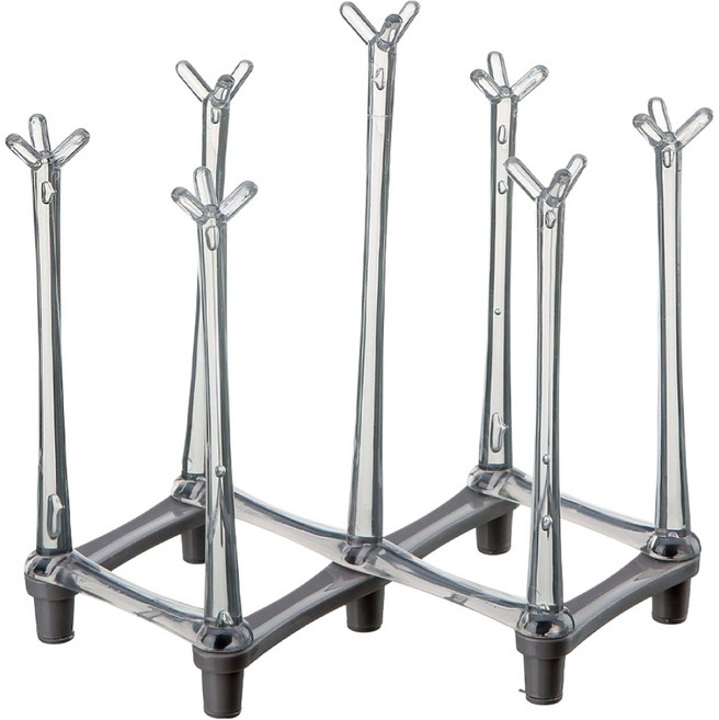 바른리빙 접이식 컵걸이 건조대, 그레이, 1개