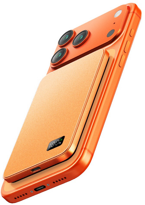 조이트론 맥세이프 울트라 슬림 초경량 고속충전 보조배터리 5000mAh C타입, MiniMax50, 오렌지