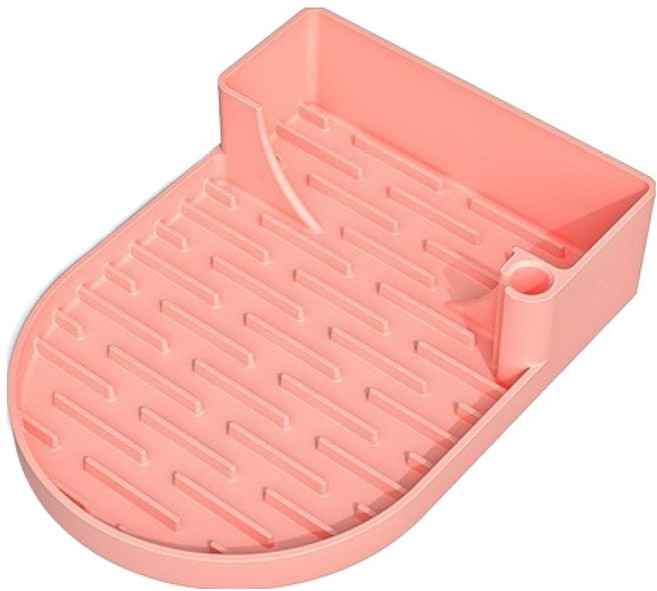 바른리빙 실리콘 텀블러 건조 거치대 11.5 x 15.5 x 3.5 cm, 핑크, 1개, 1단