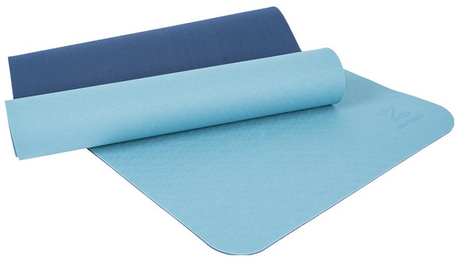 제로투헤라 미니멀 TPE 논슬립 트레이닝 양면 요가매트, 블루 + 네이비, 1개