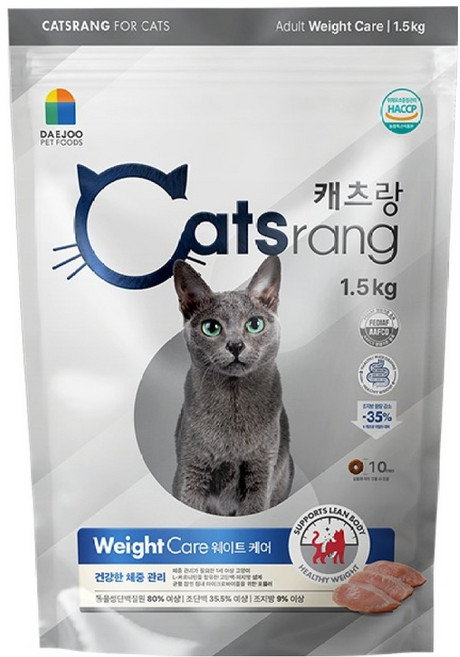 캐츠랑 고양이 어덜트 체중조절 웨이트 케어 기능성 사료, 헤어볼+체중조절, 1.5kg, 1개