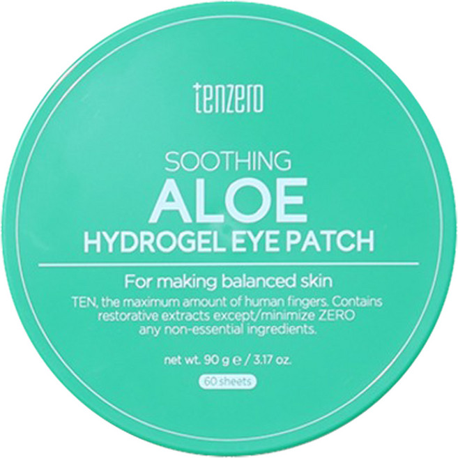 tenzero 舒緩蘆薈水凝膠眼膜, 1個, 60入