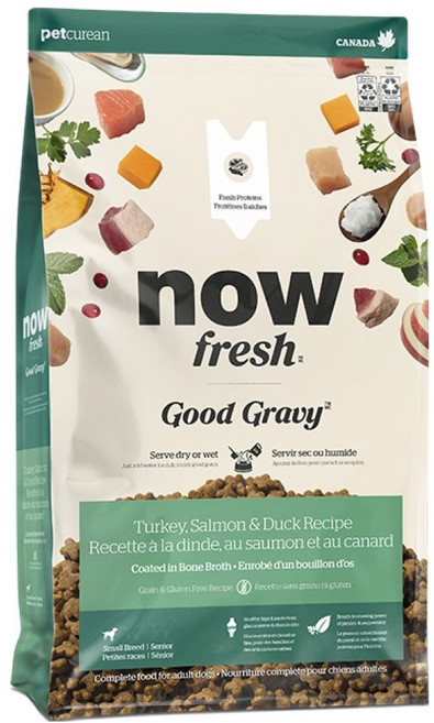 now 시니어 강아지 프레쉬 스몰브리드 굿 그레이비 건식사료, 칠면조, 2kg, 1개