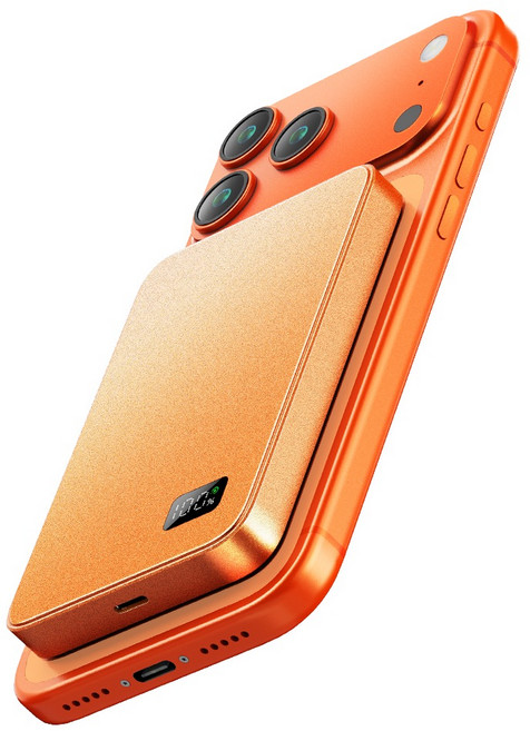 조이트론 맥세이프 울트라 슬림 초경량 고속충전 보조배터리 10000mAh C타입, MiniMax, 오렌지