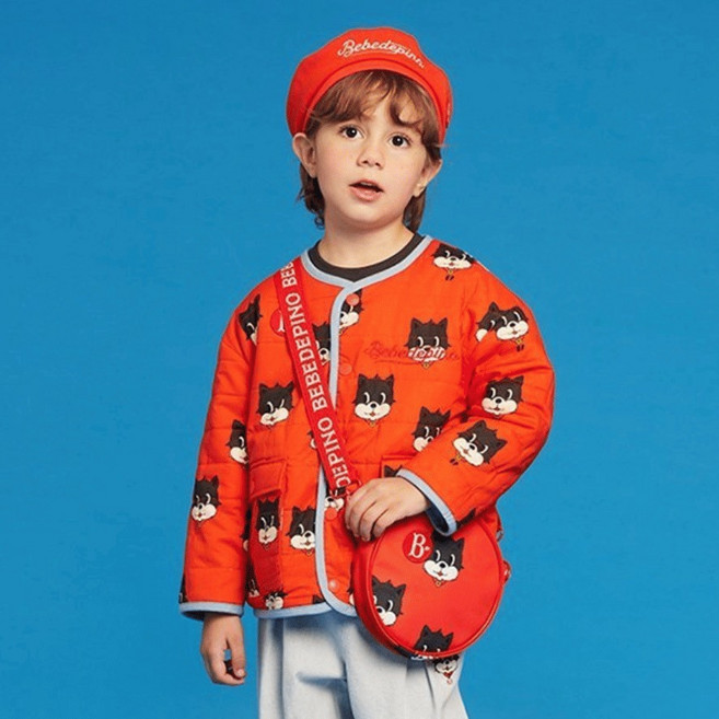 베베드피노 아동용 올오버 샤통 리버서블 코튼 경량패딩 BP41JP302