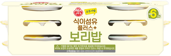 오뚜기 식이섬유플러스 보리밥, 130g, 6개
