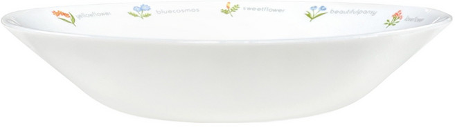 바칠레 플라워 브리즈 앞접시, 화이트, 1개