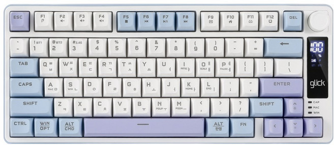 지클릭커 사일런스 M 78키 풀윤활 방수 무소음 블루투스 게이밍 무선 텐키리스 키보드, SkyCity, WK50, 제조사축