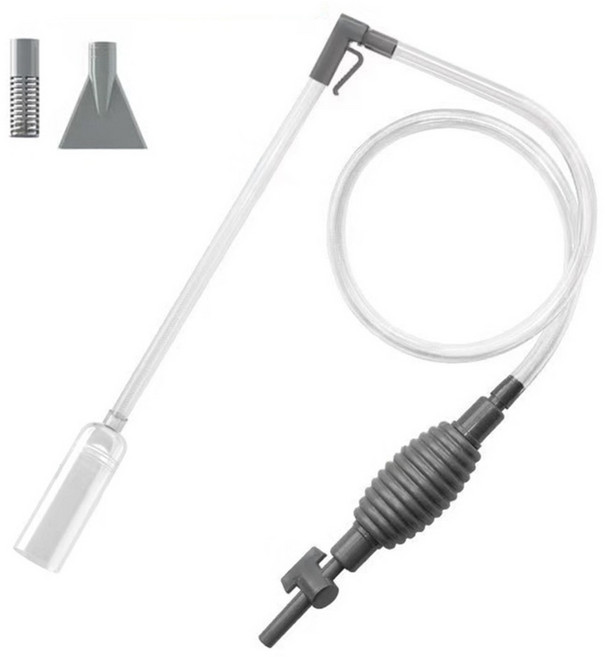 레몽크리프 수족관 어항 물교환기 모래 세척기 청소 사이펀 그레이, 1개