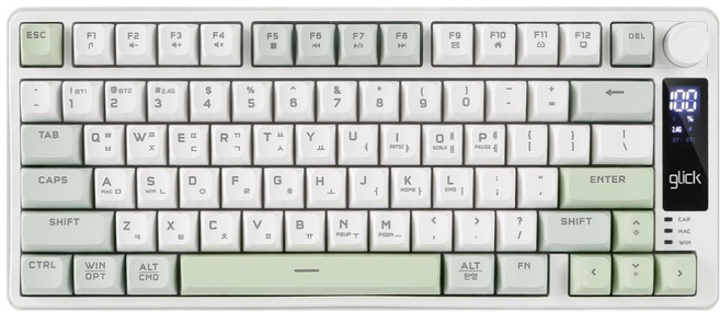 지클릭커 사일런스 M 78키 풀윤활 방수 무소음 블루투스 게이밍 무선 텐키리스 키보드, Greenwich, WK50, 제조사축