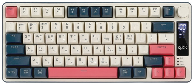 지클릭커 사일런스 M 78키 풀윤활 방수 무소음 블루투스 게이밍 무선 텐키리스 키보드, Havana Cappuccino, WK50, 제조사축