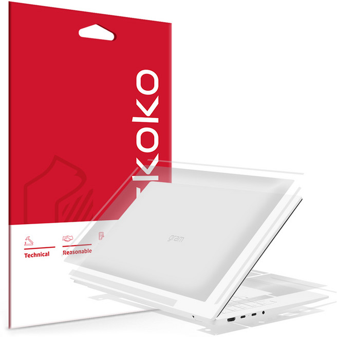 스코코 LG그램 15Z80T 15ZD80T 무광 전신 외부보호필름 세트, 1세트