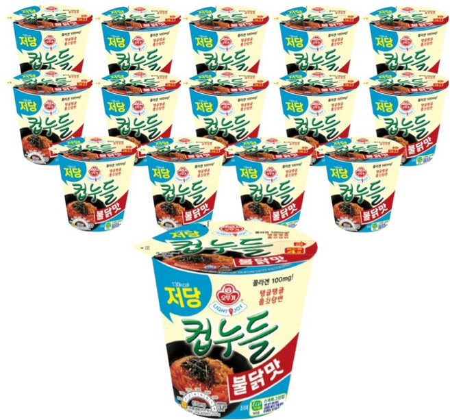 NISSIN 日清 CUP NOODLE 合味道 不倒翁 LIGHT & JOY 低糖火雞味 42g, 15個