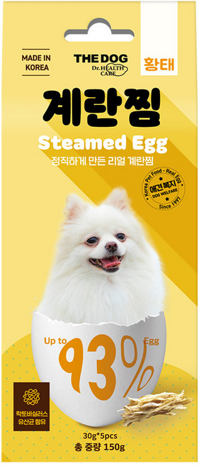 더독 강아지 에그스틱 계란찜 5p, 황태, 150g, 1개