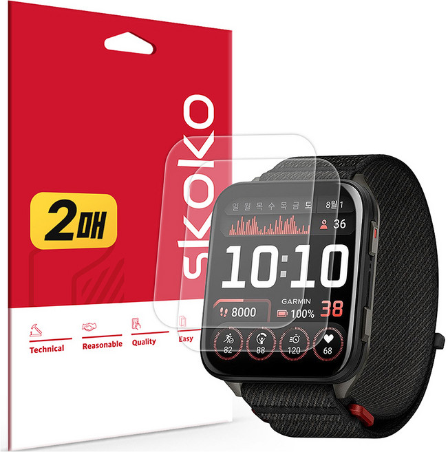 스코코 가민 리얼핏 액정보호필름 2p 세트, 1세트