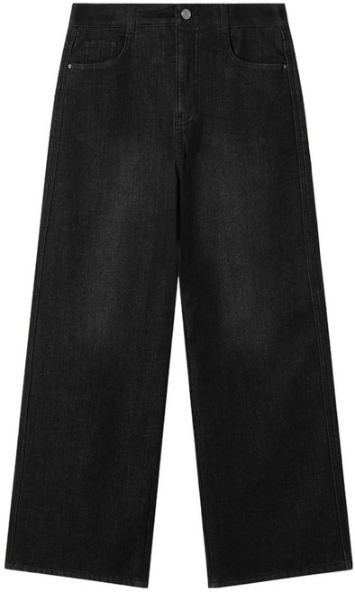 Roem 女款刷毛寬版丹寧褲