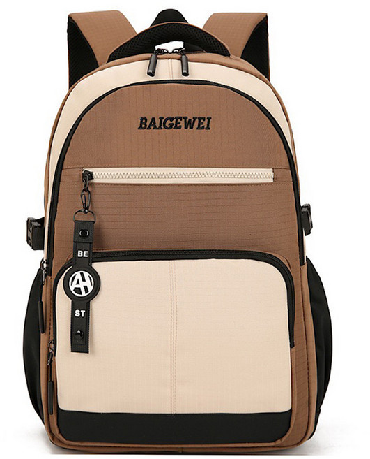 BAIGEWEI 大容量輕盈後背包 B2330, 卡其色