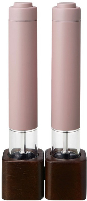 레꼴뜨 솔트 페퍼 전동 그라인더 그레이시핑크, 2개, 22ml