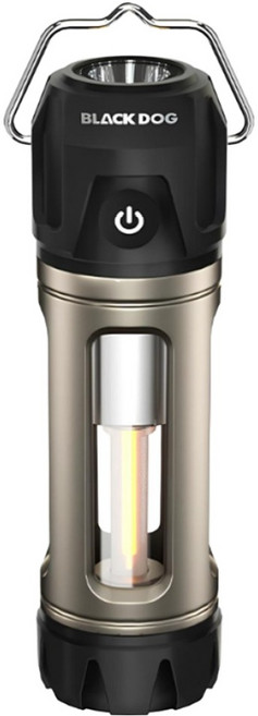 BLACK DOG 黑狗 無極調光雷圖戰術手電筒/露營燈, 夜幕黑, 1個