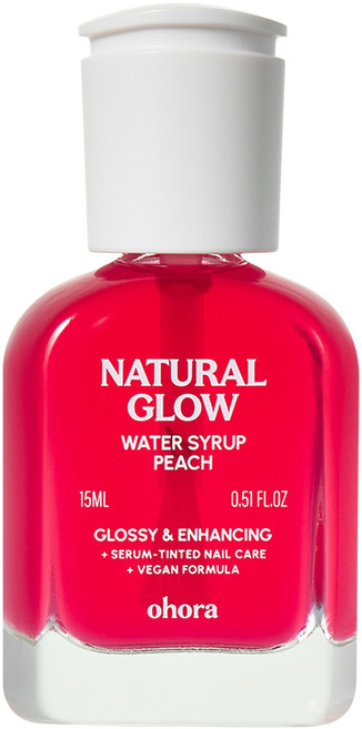오호라 내추럴 글로우 워터시럽 네일 강화제 피치, 1개, 15ml