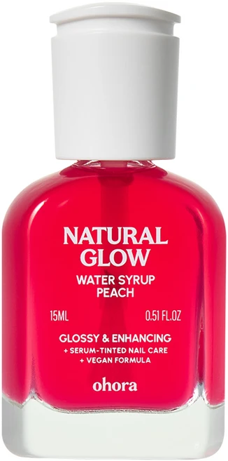 오호라 내추럴 글로우 워터시럽 네일 강화제 피치, 1개, 15ml - 쿠팡