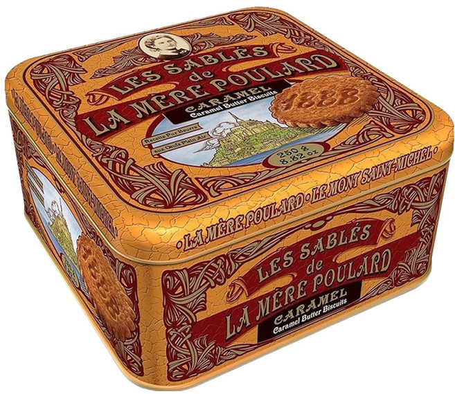 La Mere Poulard 焦糖薩布蕾餅乾鐵盒, 250g, 1個