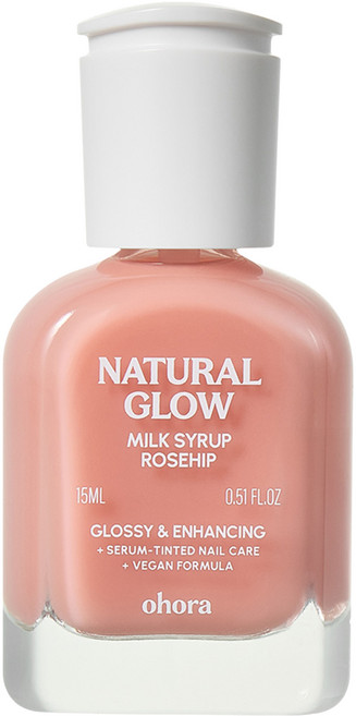 오호라 내추럴 글로우 밀크시럽 네일 강화제 로즈힙, 15ml, 1개