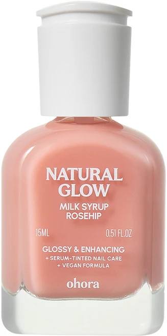 오호라 내추럴 글로우 밀크시럽 네일 강화제 로즈힙, 15ml, 1개 - 쿠팡