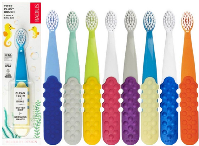 래디어스 토츠플러스 유아 칫솔 8종, 혼합색상, 8개입, 1세트