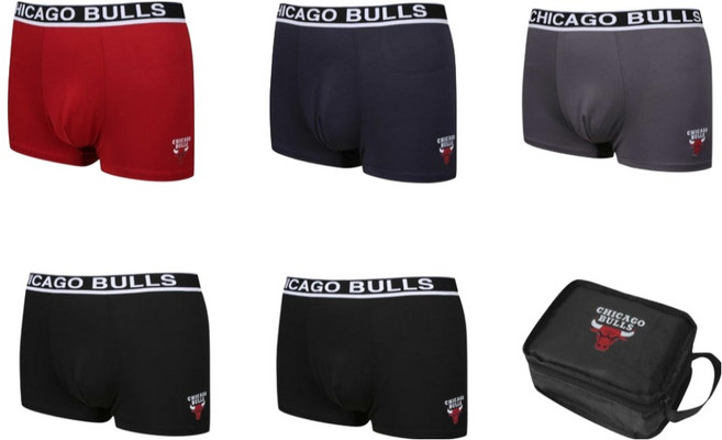 NBA 남성용 시카고 불스 어센틱 드로즈 팬티 5종 파우치