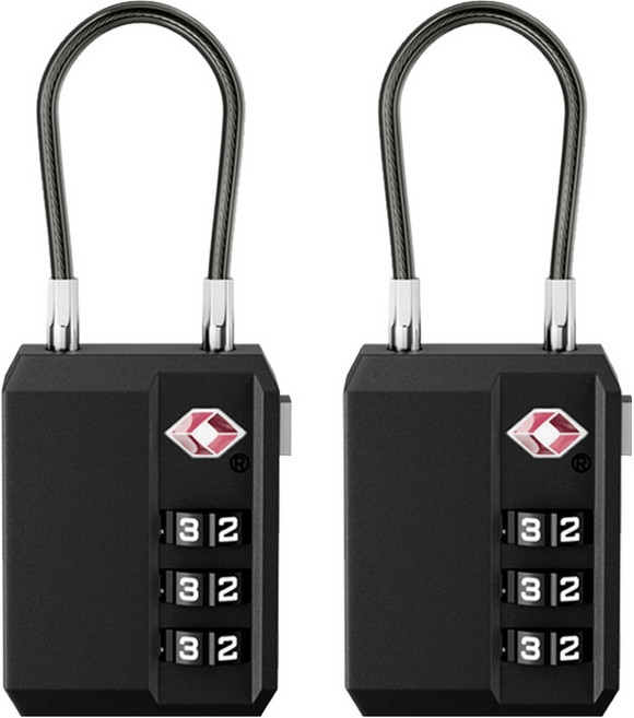 베이루 TSA 와이어 자물쇠, 2개