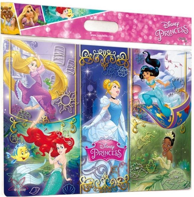 디즈니프린세스 판퍼즐 D80-3, 혼합, 80피스, 1개