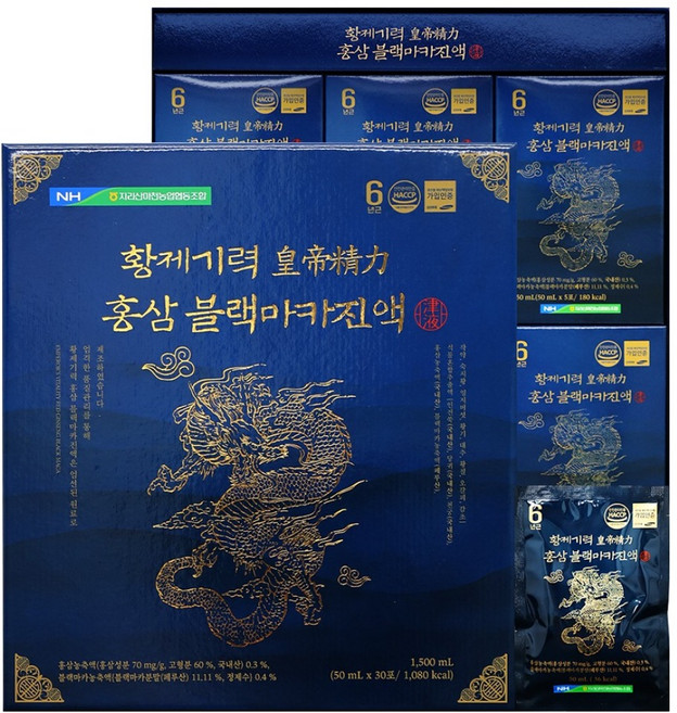 농협 황제기력 홍삼 블랙마카진액, 1.5L, 1세트